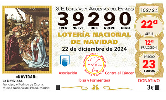 Décimo de Lotería de Navidad IFCC